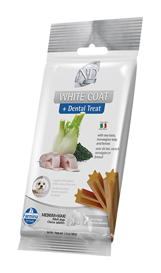 White Coat Dental Treat with sea bass, Norwegian kelp and fennel medium & maxi